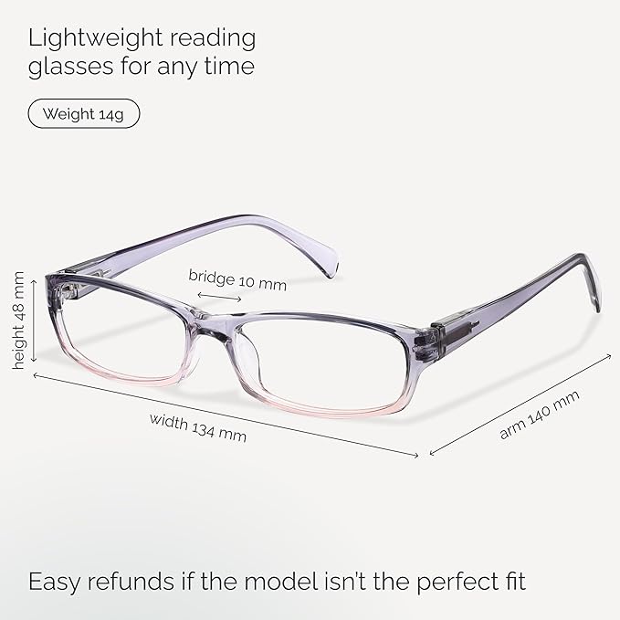 Gaoye Reading Glasses for Women, 6 pack Fashion Readers for Women Men Spring Hinge Eye Glasses, Blue Light Reading Glasses