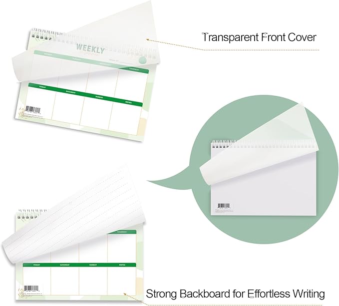 Weekly Planner Notebook, To Do List Notepad with 52 Undated Sheets 6.9"×9.8" - Weekly Organizer for Women & Man, Work, Study, and Daily Life, B5-LG