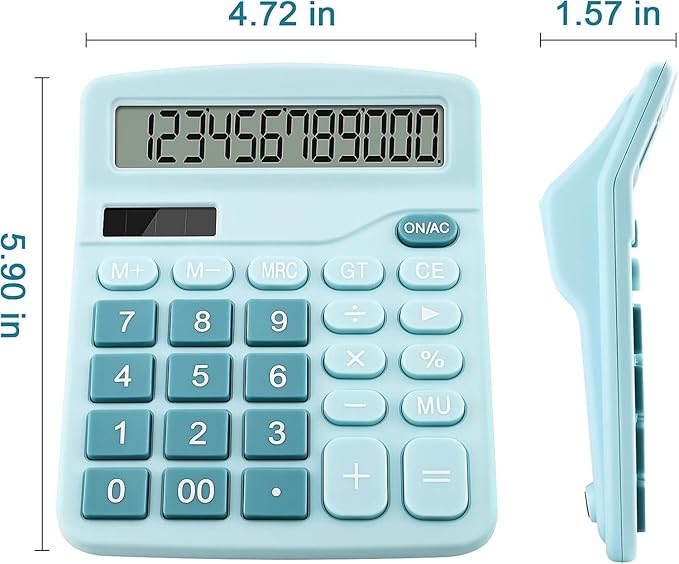 Desktop Calculator Solar Calculator Office Desk Calculator for Home, School & Business