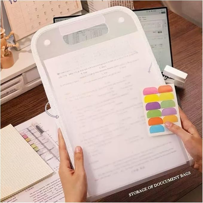 Vertical Accordion File Folder,13 Pockets Expanding File Organize with Labels,A4 Letter Size Paper Document Receipt Organizer Accordion Filing Folder for Classroom, Home,Office.(White)