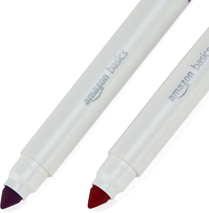 Amazon Basics Colored Washable Markers for Coloring and Drawing, Broad Line, Multicolored, 10-Pack