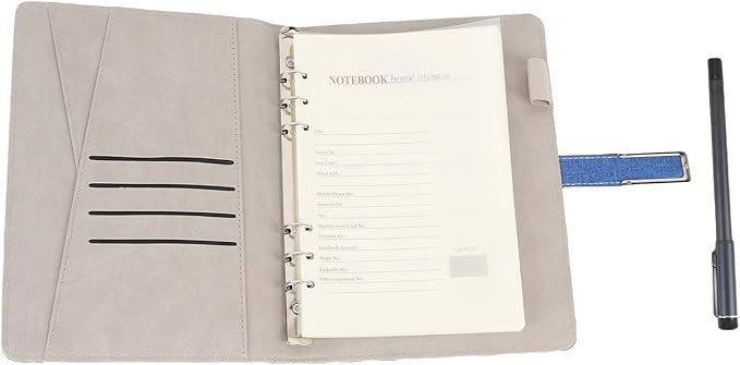 Qinlorgo Smart Digital Pen Notebook Set, Bluetooth 5.0 Reusable Notebook, Smart Pen Set with Real Time Sync Note Taking & Convert to Text, Compatible with Android Phones Tablets (Blue)