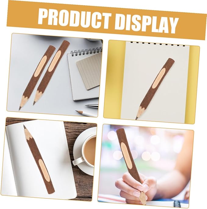 Luxshiny Wooden Ballpoint Pens 17cm Natural Tree Bark Small Biodegradable Ballpoint Pen 10pcs for Office and School Supplies