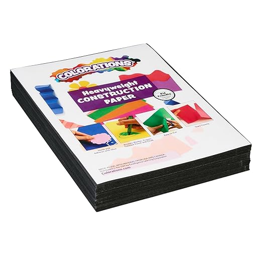 Colorations 9" x 12" Mediumweight Construction Paper Assorted Colors - 200 Sheets, Bulk Pack Art Paper, Arts and Crafts, School Supplies, Drawing, Coloring, Painting, 3D Art