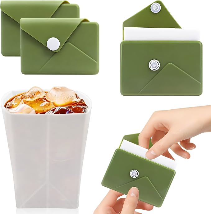 2 Pcs Silicone Collapsible Travel Cup, Reusable Leak-Proof Design For Camping, Portable Foldable Water Cup, Card Bag Design For Easy Insertion Into Pockets, Silicone Collapsible Travel Cup, 8.45oz