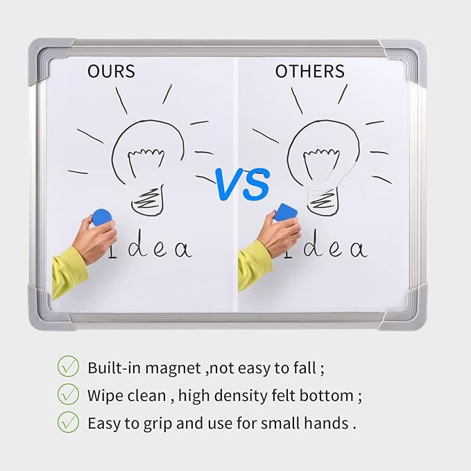 Favide 24 Pack Magnetic Whiteboard Dry Erase Erasers Chalkboard Cleansers for Classroom, Home and Office (Round, 8 Color)