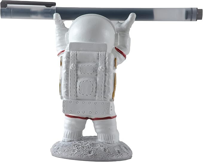 Astronaut Pen Pencil Holder Stand for Desk, Resin Pen Display Stand Pencil Display Holder for Home Office Gifts, Standing Astronaut Pen Holder