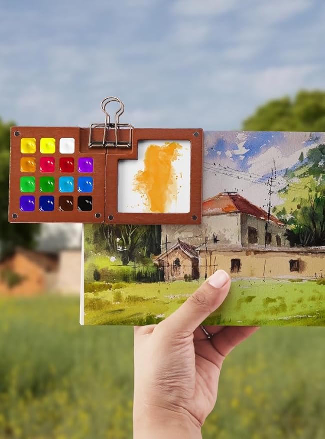 Mini Travel Watercolor Paint Set Portable Watercolor Kit watercolor set for Artists and Beginners