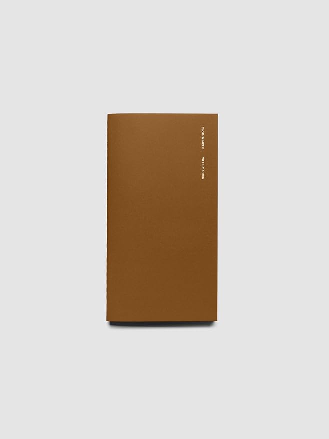 Cloth & Paper Travel Notebook | Weekly Admin Planner – Macchiato | Pocket Plus Weekly Planner 3.2" x 6" | Weekly Schedule Planner with Task & Habit Layout for Organized Planning – Soft Touch Cover