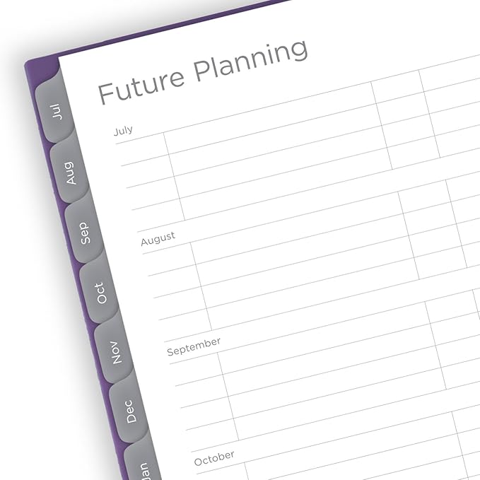 Mead Planner 2024-2025 Academic, Weekly & Monthly, 8 1/2" x 11", Large, Basic, Purple (CAW62059)