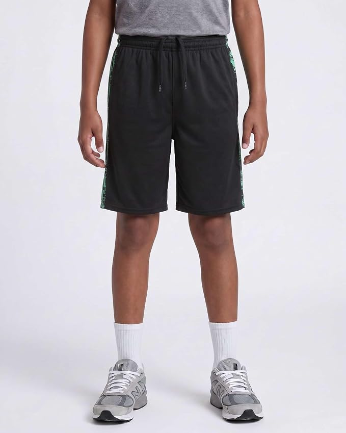 Real Essentials 5 Pack: Boys' Mesh Basketball Athletic Shorts with Pockets – Teen Kids Youth Quick Dry Soccer Running Gym