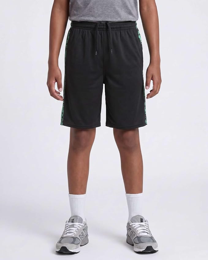 Real Essentials 5 Pack: Boys' Mesh Basketball Athletic Shorts with Pockets – Teen Kids Youth Quick Dry Soccer Running Gym