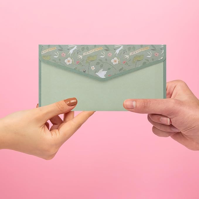 SECFOU 90pcs Lined Writing Paper and Envelope Set with Floral Design, Mint Green Thin Letter Sheets for Letter Writing and Invitations, Japanese Style Stationery for Office and School Use