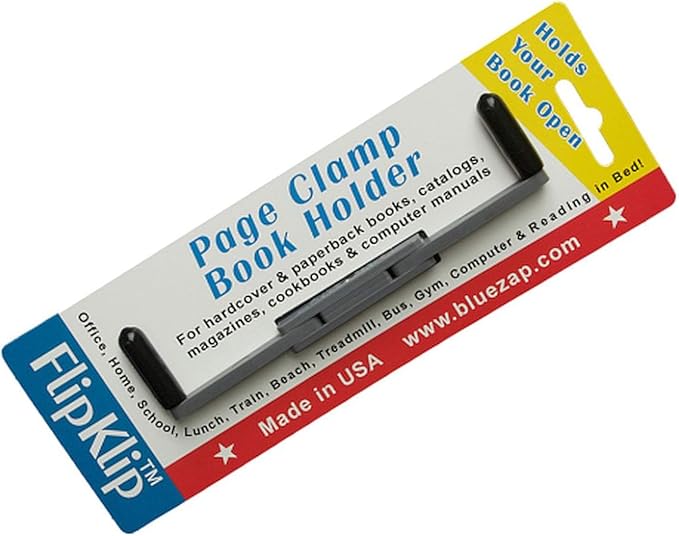 Portable Book Page Holder for Hands Free Reading in Bed, on The Go, on The Treadmill & Exercise Bike - Works on Hardcovers, Paperbacks, Magazines, and Comic, Art, Piano and Recipe Books