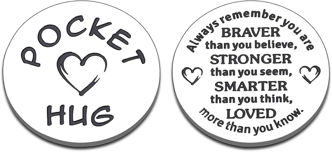 College Essentials for Guys Teens, Back to School Gifts for Boys Girls, Back to School Supplies, Motivational Gifts for Son Daughter, Pocket Hug Token Gift for 20 Year Old Male Christmas