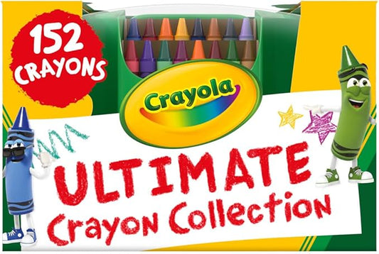 Crayola Ultimate Crayon Box Collection (152ct), Cute School Supplies for Kids, Bulk Crayons Caddy, Kindergarten & Elementary Classroom Must Haves, Ages 3+