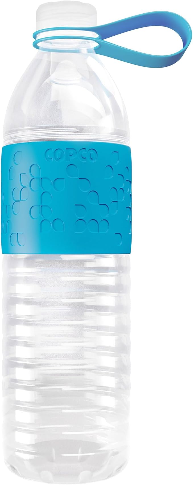Copco Hydra 20 oz Water Bottle with Carrying Loop – Leak Proof, BPA Free Tritan, Dishwasher Safe, Twist-Open Body, Non-Slip Silicone Grip, Ideal for Gym, Travel & Office Use (Light Blue)