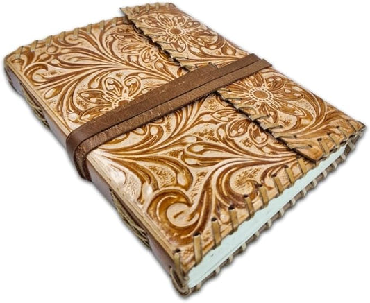 Leather Journal Notebook, Journal for Writing 200 Recycled Cotton Paper Page 6X8, Journal for Man & Women Gift for Man Artist, Travel Journey