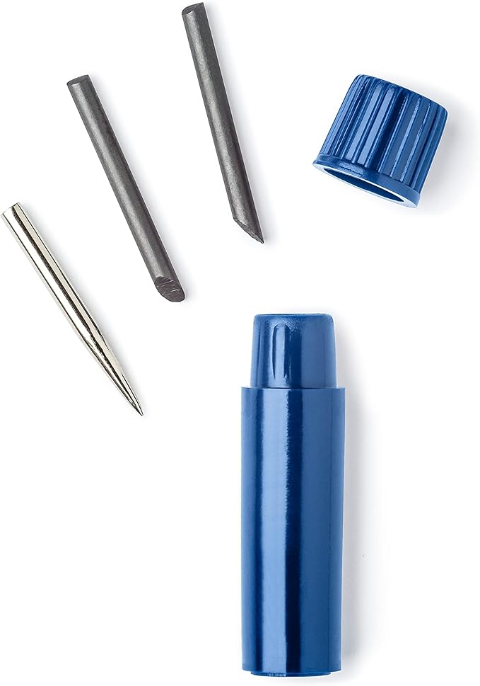 STAEDTLER Comfort Metal Quick Setting 6" Compass 2 Piece Set: Universal Adapter, Push-Button Mechanism & Extra Leads - Draws Circles up to 350mm