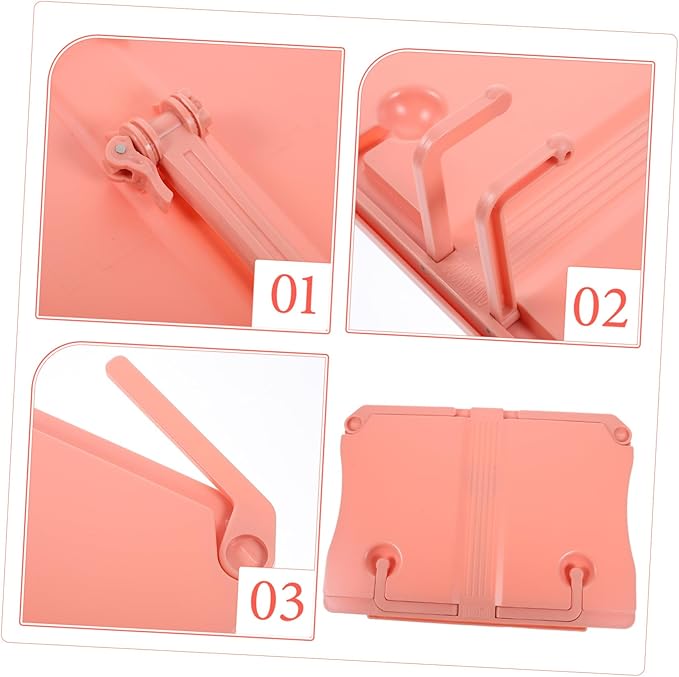 Reading Holder Portable Adjustable Book Stand for Transparent Angle Desktop Book Holder Suitable for Tablets Music and Textbooks Smooth Rounded Edges for Comfortable Study at Home