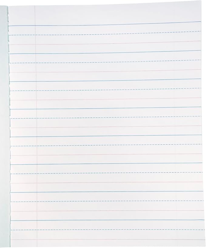 School Smart Skip-A-Line Ruled Composition Book, Grade 2, Blue, 48 Pages