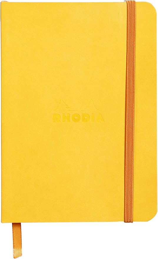 Rhodia Rhodiarama SoftCover Notebook - 72 Lined Sheets - 4 x 5 1/2 - Yellow Cover