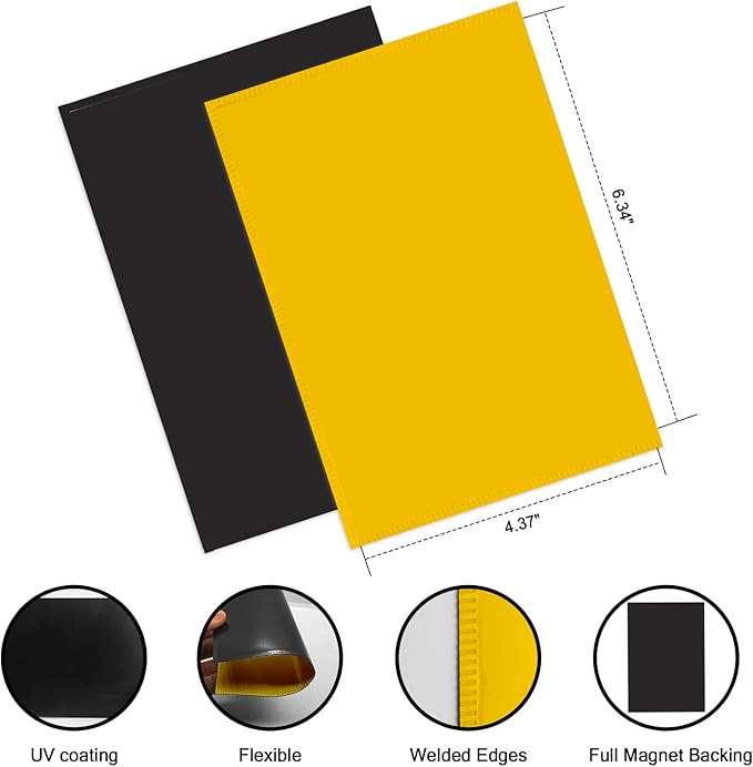 CHUNNIAO Yellow Magnetic Picture Frame 4X6 for Refrigerator 10 Pack,Photo Magnets Sleeves