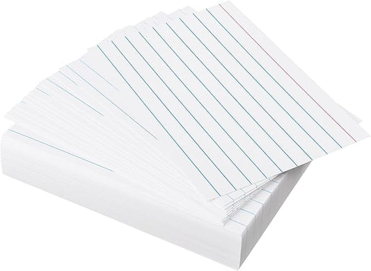 Heavy Weight Index Cards 3x5 Ruled - Goefun 240GSM/90LB 100 Pack White Lined Note Cards 3 x 5 Flashcards for Studying, Note Taking and To Do List