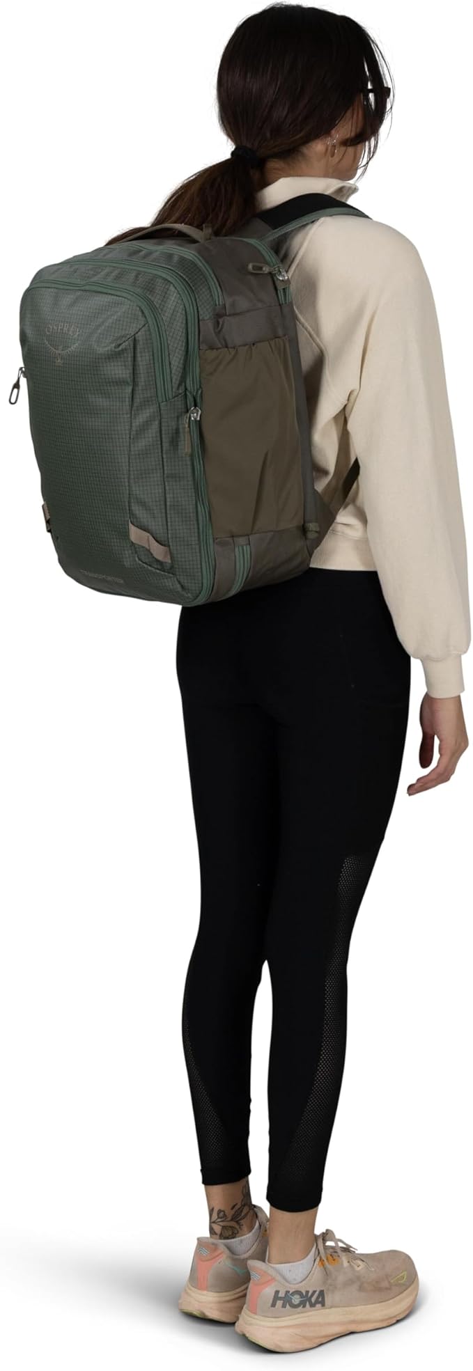Osprey Transporter 26+6 Travel Pack - Expandable Personal Item Backpack with Laptop Sleeve - Lightweight Daypack, Raven Black