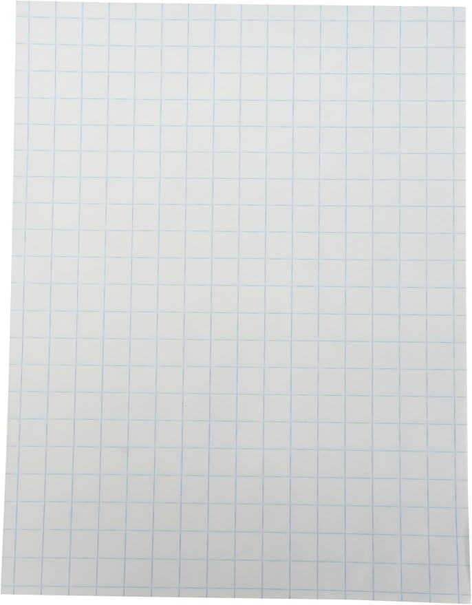 School Smart Double Sided Graph Paper, 8-1/2 x 11 Inches, 1/2 Inch Rule, White, Pack of 500 - 085279
