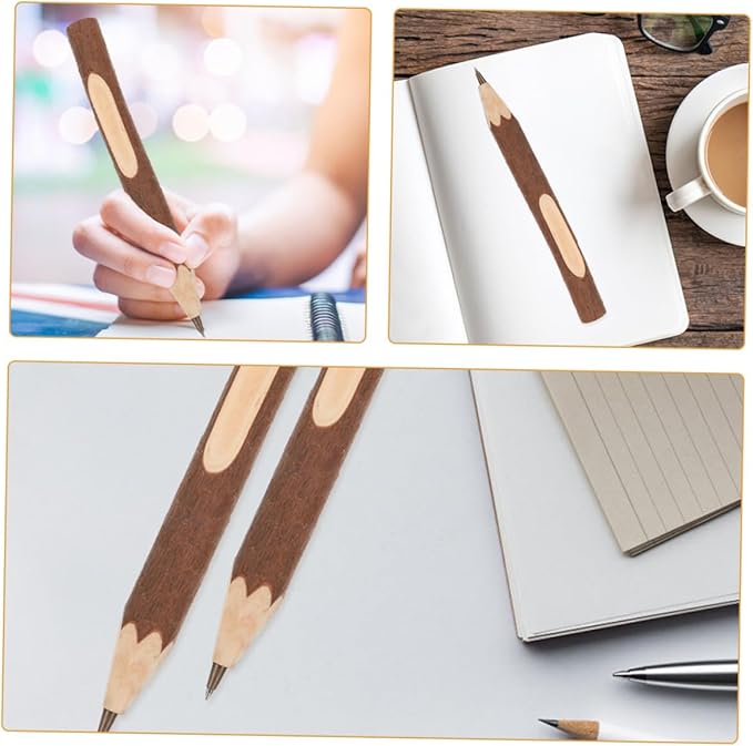 ABOOFAN Wooden Ballpoint Pens 17cm Natural Tree Branch Biodegradable Ink Pens 10pcs Portable Writing Supply for Office and School Use