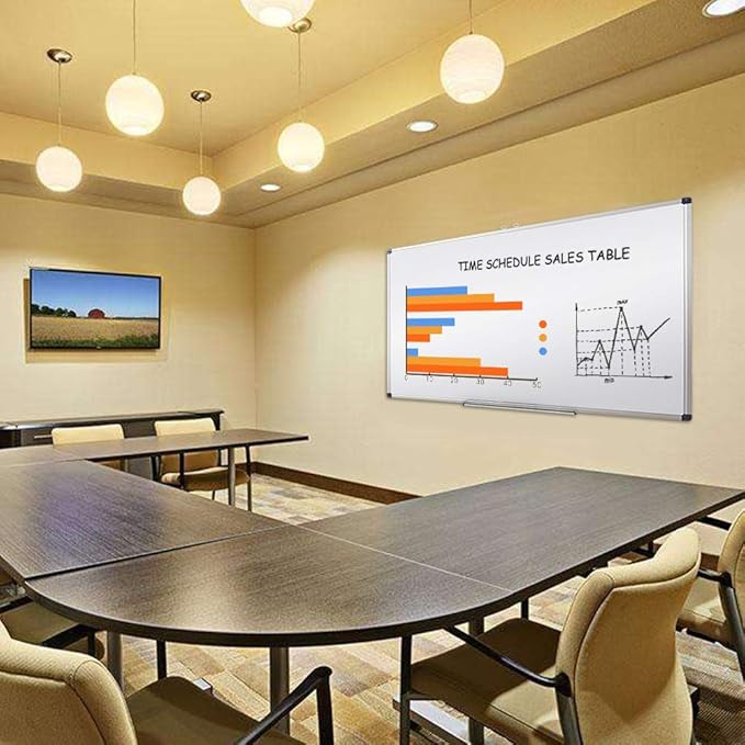 XIWODE Large Magnetic Dry Erase Whiteboard 36x60 Inch, Wall-Mounted Silver Aluminum Frame, Anti-Stain No Ghosting for Home School Office Conference Room
