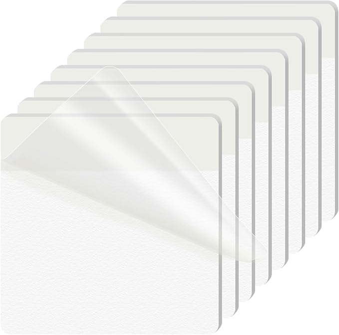KICNIC Transparent Sticky Notes, 240 Pcs 3x3 Inch, Self-Adhesive Waterproof, See-Through Translucent Sticky Notes for Books, Bible, Page Markers, School Office College Supplies (Clear White)