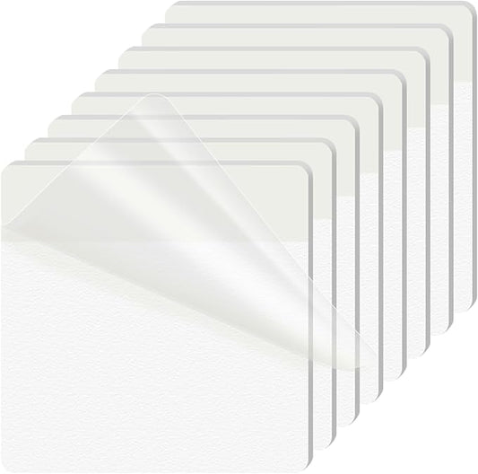 KICNIC Transparent Sticky Notes, 240 Pcs 3x3 Inch, Self-Adhesive Waterproof, See-Through Translucent Sticky Notes for Books, Bible, Page Markers, School Office College Supplies (Clear White)