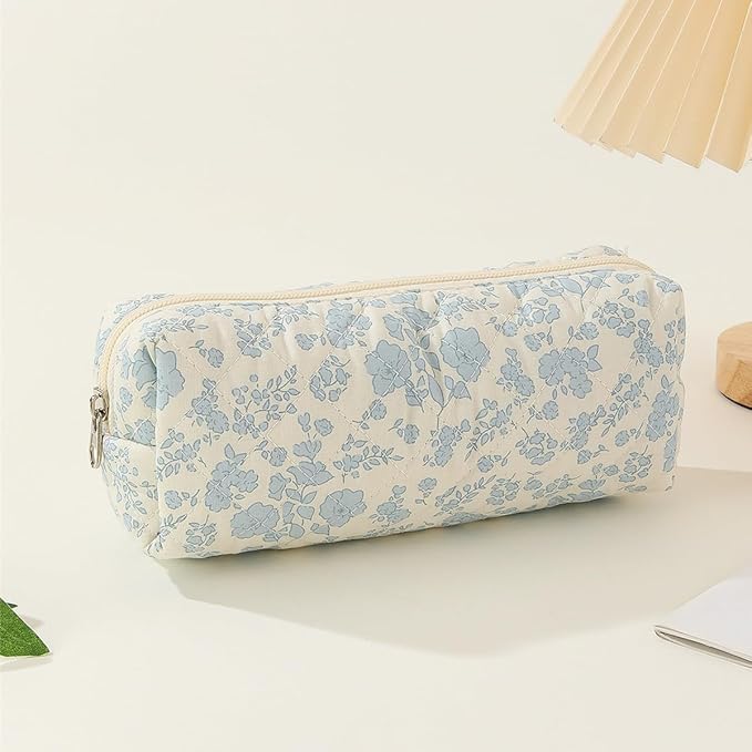Pencil Case Office College School Storage Bag Pouch Holder Box Organizer Makeup Pouch Cosmetic Bag Aesthetic Cute Pen Case for Girls Boys Kids (Orchid)