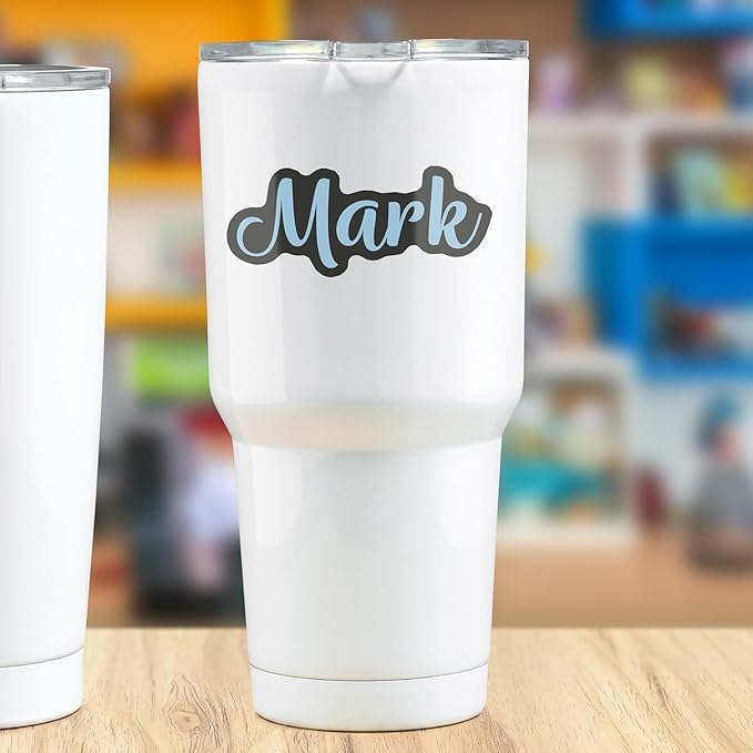 Personalized Waterproof Name Stickers - Daycare, School, and Office Labels for Bottles, Cups, Containers, Lunch Boxes, Laptop & Supplies (Desin 1)