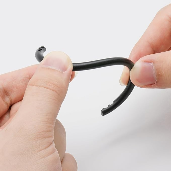210 Pcs 1-1/3 Inch Plastic Binder Rings, Loose Leaf Binder Book Rings, Black Index Card Rings Binder Clip Rings for Flash Cards, Key Rings, Index Cards, Paper (35mm)