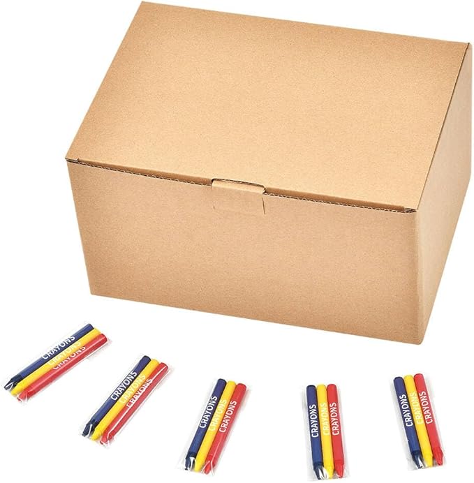 Madisi Crayons Bulk Pack, Regular Size, 3 Colors, 300 Packs, 900 Count