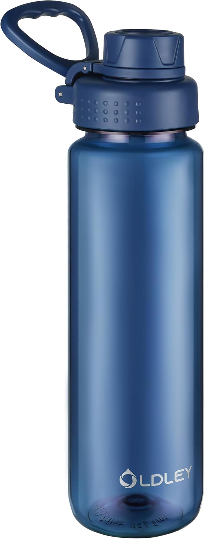 OLDLEY 32 oz Water Bottle, Sports Tritan Water Bottle with Carry Handle and Spout Lid, Leakproof & BPA Free Large Water Bottles for Home,Travel, School, Outdoors, Gym, Navy Blue