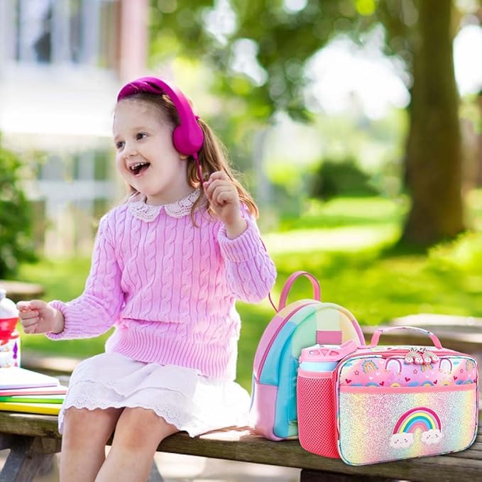 RHCPFOVR Kids Lunch Bag - Insulated Lunch Box for Boys Girls,Washable Lunch Bag and Reusable Toddler Leak-proof Lunchbox for School and Daycare