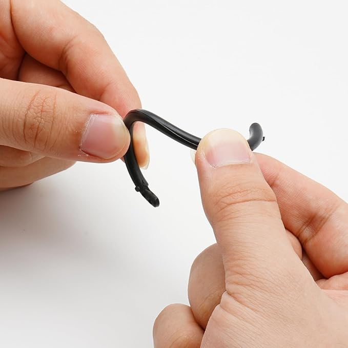 120 Pcs 1/2 Inch Plastic Binder Rings, Loose Leaf Binder Book Rings, Black Index Card Rings Binder Clip Rings for Flash Cards, Key Rings, Index Cards, Paper (15mm, Black)