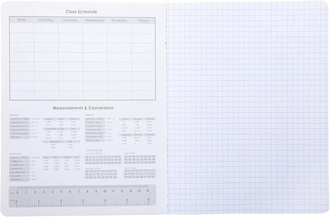 Mintra Office Composition Books - Sturdy Flexible Cover (4 Pack, 4x4 Comp Book - Graph)