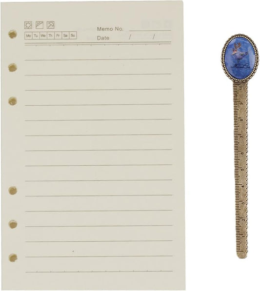 A6 Lined Refill Paper 6 Hole Punched Filler Paper Refills for A6 Loose Leaf Notebook Travel Journal Personal Diary Planner Binder, 80 Sheet/160 Page, 4.1" x 6.5"