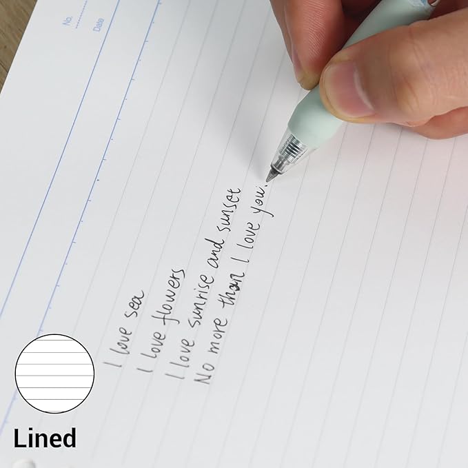 Kokuyo Campus Loose Leaf Paper, A4 Filler Paper with B 6mm Ruled, 100 Sheets 75 GSM Sarasara Smooth Writing, 30 Holes, 11-3/4"x8-1/4” Binder Notebook Bleed Resistant Paper (NO-816BE)