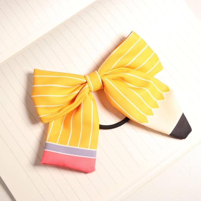 Teacher Outfits for Women, Back to School Teacher Gifts,First Day of School Teacher Supplies Hair Bows Headband Hair Clips Accessories, Pencil Hair Ties Hairband for Women (Bow)
