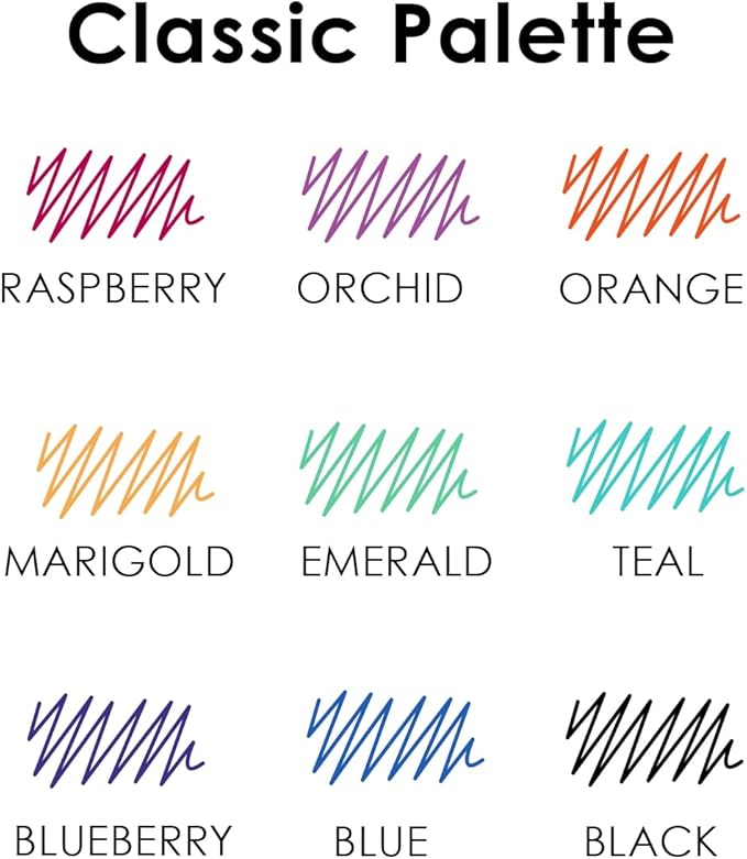 Grabie Erasable Gel Pens, Medium Point 0.7 mm Erasable Pens, Make Mistakes Disappear for Drawing Writing Planner, Pack of 9 Assorted Colors