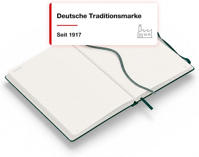 LEUCHTTURM1917 - Notebook Hardcover Medium A5-251 Numbered Pages for Writing and Journaling (Forest Green, Ruled)