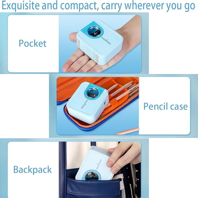 Electric Pencil Sharpener, Battery Operated Sharpener Suitable for Pencil(6-8 mm), Pink