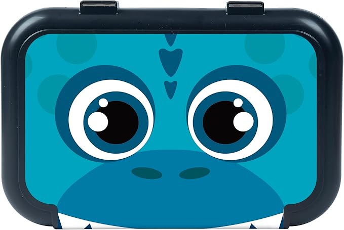 ZIPIT Recycled Plastic Pencil Box for Boys, Large Capacity Pencil Case for School, Durable Stationery Organizer Box, Dino