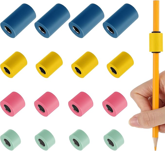 20 Pcs Pencil Weights Handwriting Aid 0.7/0.5/0.35/0.2 oz Adjustable Weights for Kid, or Special Need Improve Penmanship for Autism, Quivers, or Fine Motor Skill Disability (Fresh Color)